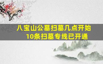 八宝山公墓扫墓几点开始 10条扫墓专线已开通
